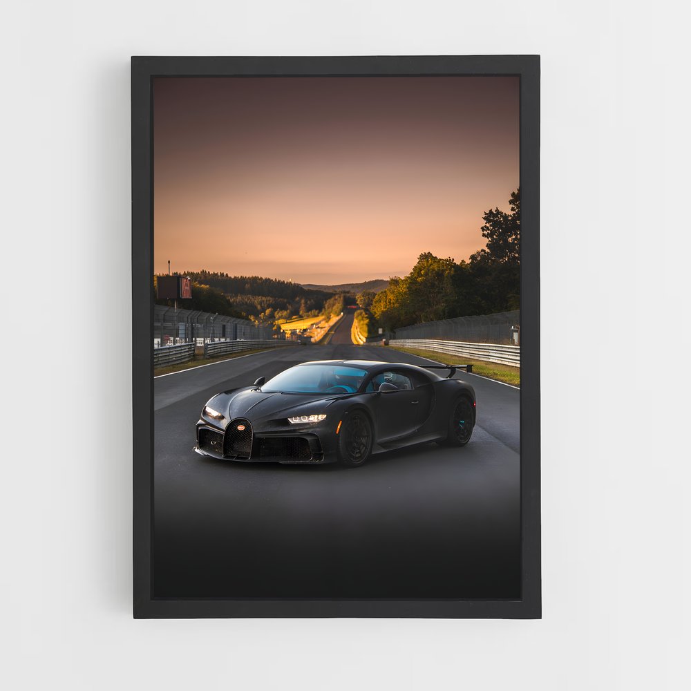 Poster Chiron sur Piste – affiche Bugatti (vue 2)